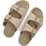 Haboob - Lpmag - Dames Slippers - Beige - Suède