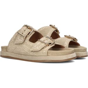 Haboob - Lpmag - Dames Slippers - Beige - Suède