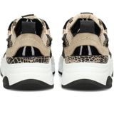 PS Poelman leren sneakers beige/zwart