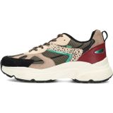 POSH by Poelman - AYOKI - Sneakers - Beige / Cyaan Blauw / Bordeaux / Zwart