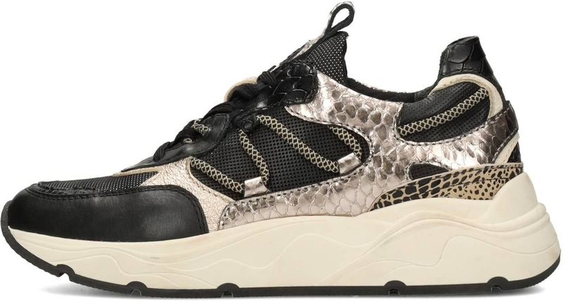 PS Poelman - CIROP - Dames Sneakers - Metallic en Dierenprint - Chunky Zool 4 cm