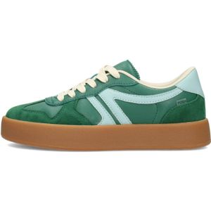 PS Poelman - Sneakers Laag - Lichtgroen / Donkergroen - Profielzolen - Snoersluiting - Color-Blocking