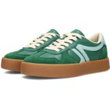 PS Poelman - Sneakers Laag - Lichtgroen / Donkergroen - Profielzolen - Snoersluiting - Color-Blocking