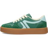 PS Poelman - Sneakers Laag - Lichtgroen / Donkergroen - Profielzolen - Snoersluiting - Color-Blocking
