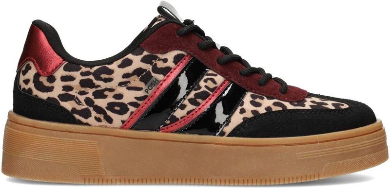 POSH by Poelman - LILY - Sneakers - Panterprint - Zwart Detail