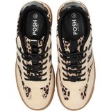 POSH by Poelman - LILLY - Dames Sneaker - Luipaardprint - Chunky Zool