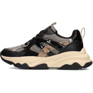 POSH by Poelman - GIGI - Dames Sneakers - Vetersluiting - Chunky Zool - 5 cm Hoogte