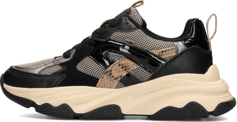 POSH by Poelman - GIGI - Dames Sneakers - Vetersluiting - Chunky Zool - 5 cm Hoogte