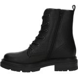 PS Poelman - Veterlaarsjes 'Jae' - Zwart - Veterboots