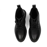 PS Poelman - Veterlaarsjes 'Jae' - Zwart - Veterboots