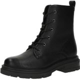 PS Poelman - Veterlaarsjes 'Jae' - Zwart - Veterboots