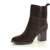 PS Poelman - Fleur - Laarzen - Zwart - Blokhak - Leer en Suède