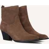 Haboob - Louise - Enkellaarsjes - Taupe - Enkelboots met Rits