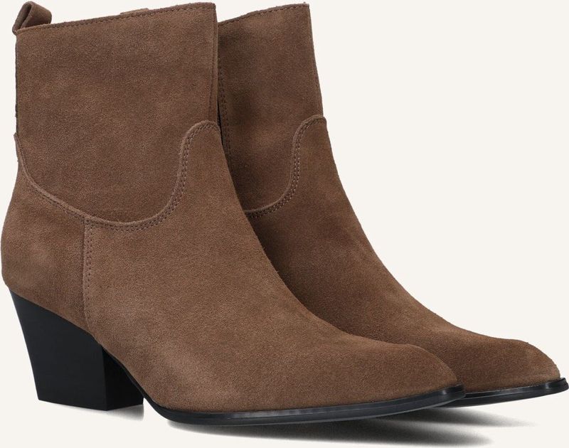 Haboob - Louise - Enkellaarsjes - Taupe - Enkelboots met Rits