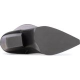 POSH by Poelman - SYLVANA - Dames Laarzen - Zwart - Hoge Schacht 39 cm - Blokhak 8 cm