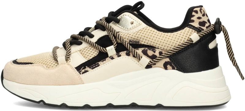 PS Poelman - ANEMONE - Dames Sneakers - Bruin - Leer