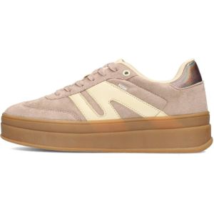POSH - NOË - Sneakers - Crème/Taupe - Vetering met 7 Gaten