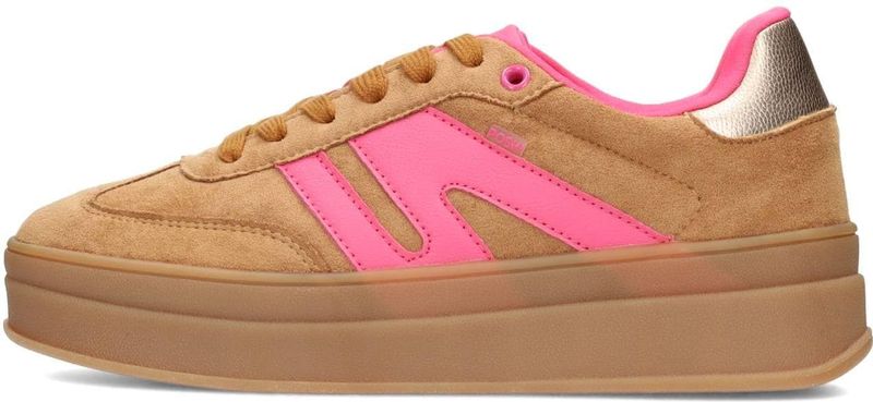 POSH - NOË - Sneakers - Camel / Pink - Met Plateau