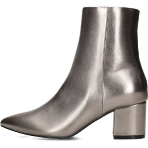 POSH by Poelman - Enkellaarsjes - Grijs - Imitatieleer - Blokhak