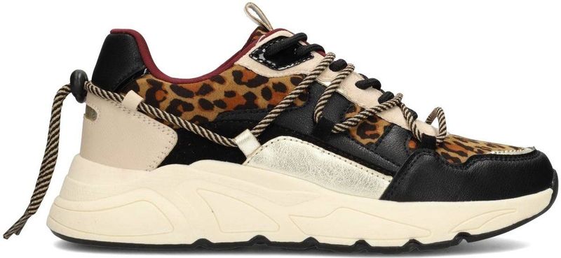 POSH by Poelman - CARI - Dames Sneakers - Panterprint - Chunky Zool 4 cm