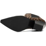 POSH by Poelman - MARIE - Enkellaarsjes - Bruin - Imitatieleer - Hak 8,5 cm