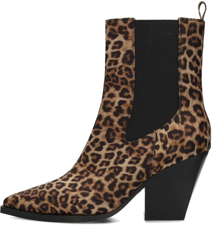 POSH by Poelman - MARIE - Enkellaarsjes - Bruin - Imitatieleer - Hak 8,5 cm