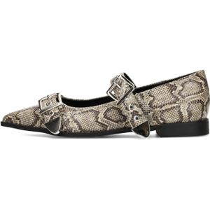 POSH by Poelman - Gulia - Loafers - Grijs - Slangenprint