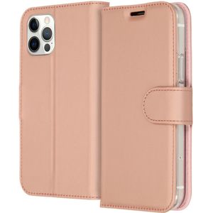 Accezz Wallet Softcase Bookcase voor de Apple iPhone 12 (Pro) - Rosé Goud