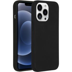 Accezz Liquid Silicone Backcover voor de Apple iPhone 13 Pro - Zwart