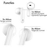 iMoshion Draadloze Oordopjes TWS-i2 Bluetooth Earbuds - Geschikt voor Apple en Android - Wit