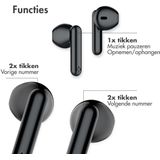 iMoshion Draadloze Oordopjes TWS-i2 Bluetooth Earbuds - Geschikt voor Apple en Android - Zwart