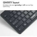 Accezz Draadloos Toetsenbord met Bluetooth - QWERTY - Ergonomisch design - Zwart