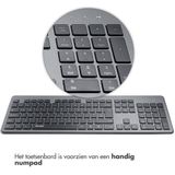 Accezz Draadloos Toetsenbord met Bluetooth - QWERTY - Ergonomisch design - Zwart