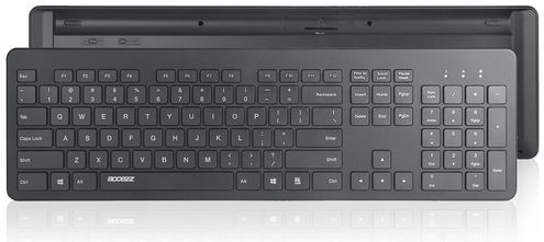 Accezz Draadloos Toetsenbord met Bluetooth - QWERTY - Ergonomisch design - Zwart