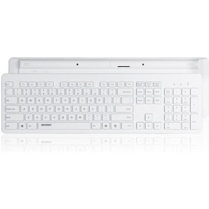 Accezz Draadloos Toetsenbord met Bluetooth - QWERTY - Ergonomisch design - Wit
