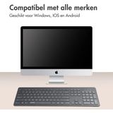 Accezz Draadloos Toetsenbord met Bluetooth - QWERTY - Ergonomisch design - Grijs
