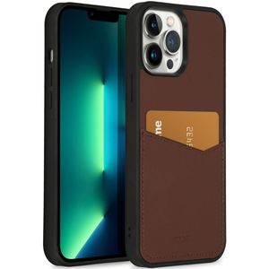Accezz Premium Leather Card Slot Backcover voor de Apple iPhone 13 Pro Max - Bruin