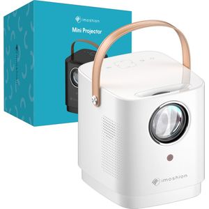 IMoshion Tragbarer Beamer - Full HD Mini-Beamer / Projektor - Streaming über WiFi - Weiß