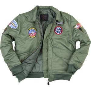 Kinder - CWU Flight Jacket - Tussenjas - Groen - 100% Nylon