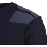 WoolMate - Commando Trui - Marine Blauw - 100% Wol
