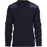 WoolMate - Commando Trui - Marine Blauw - 100% Wol