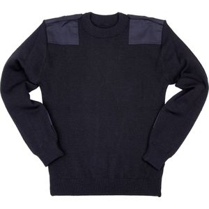 WoolMate - Commando Trui - Marine Blauw - 100% Wol