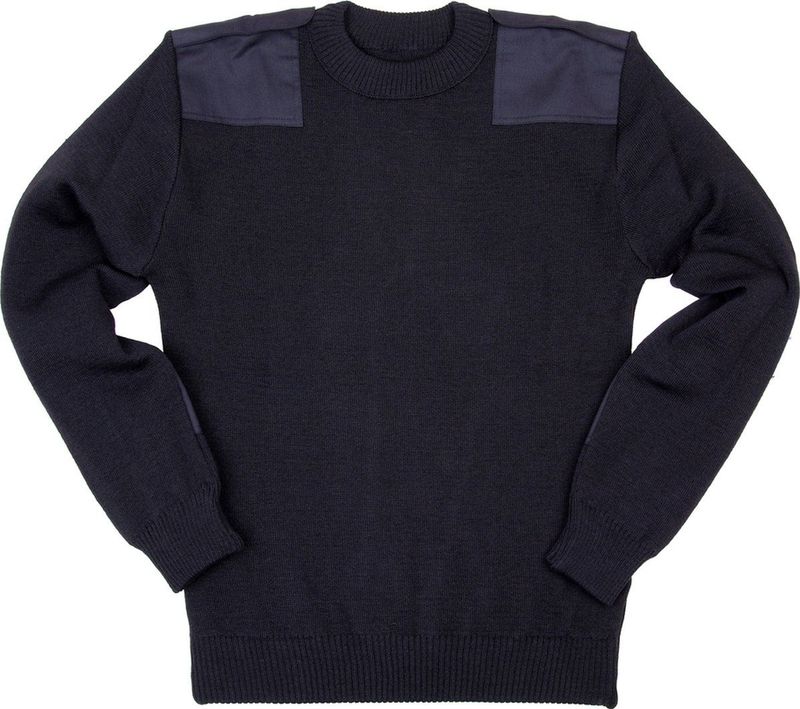 WoolMate - Commando Trui - Marine Blauw - 100% Wol