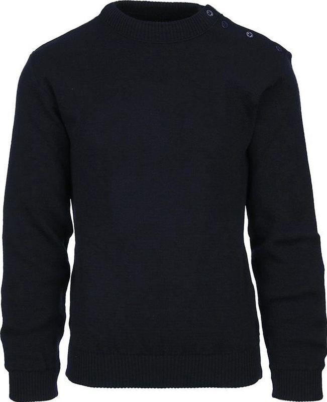 WoolMate - Bretonse Trui - Blauw - 100% Wol