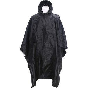Fostex - Ripstop Poncho - Zwart - Lichtgewicht Nylon