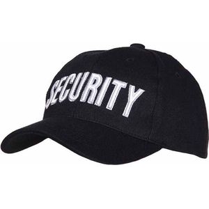 Baseball cap/pet - security- Zwart