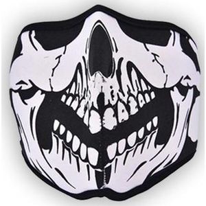 Biker mask half face skull - hoog model