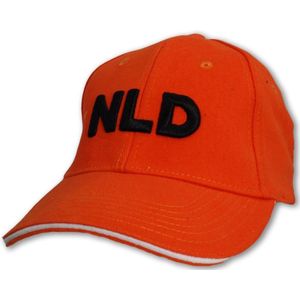 Baseball cap NLD van 100% katoen. Diverse kleuren (Kleur: Oranje)