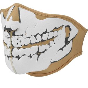 Biker Mask Neoprene Skull 3D khaki