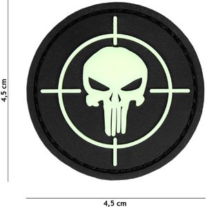 Embleem 3D PVC Punisher vizier glow in the dark #20026